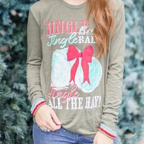 CRAZY TRAIN JINGLE BAILS LONG SLEEVED TSHIRT - Picture 2 of 3